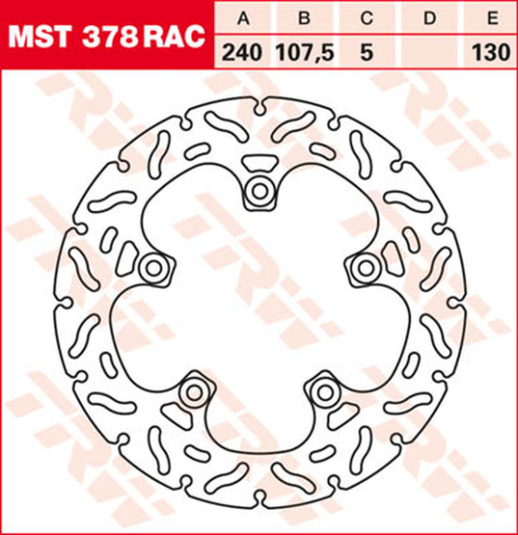 Contoured Fixed Brake Rotor, 1, nordicamoto.ro