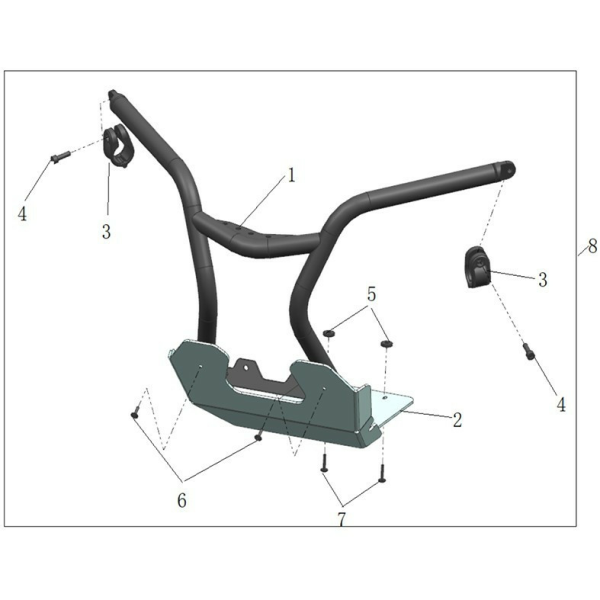 CFMOTO UTV ELSŐ BULL BAR – FEKETE, 3, nordicamoto.ro