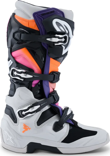 Alpinestars Tech 7 motorkerékpáros csizma – fekete/világosszürke/magenta, 6, nordicamoto.ro