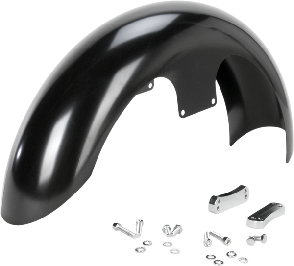 Hugger Front Fender With Mounting Blocks For Softail/dyna Black, 3, nordicamoto.ro