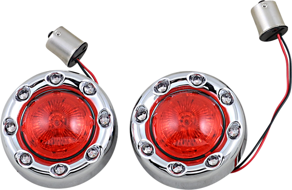 Probeam® Bullet Ringz 1156 Rear Turn Signals Chrome, 1, nordicamoto.ro