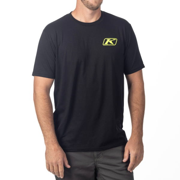 Klim Destination Tri-blend fekete póló – Hi-Vis, 1, nordicamoto.ro