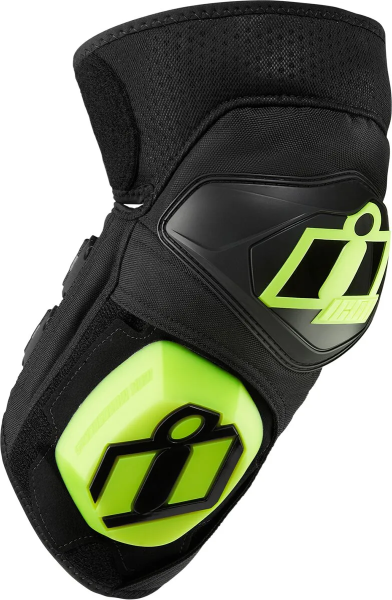 Icon Cloverleaf 2 térdvédő, fekete/magas láthatóságú sárga, S–XL, 1, nordicamoto.ro