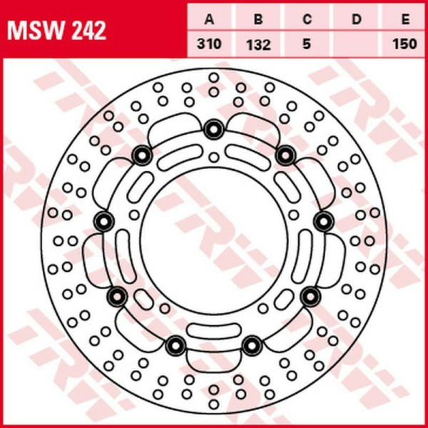 Disc frana fata TRW YAMAHA YZF R6 '04 -'16/FZ-8N / S FAZER '10 -'16/YZF R1 '06 -'11/XT 1200Z TENERE '10 -, 1, nordicamoto.ro