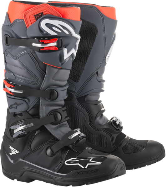 Boot T7 Enduro Bk-rd-gy 7 Black, Gray, Red  40,5, 1, nordicamoto.ro