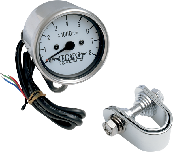 2.4(r) Mini Electronic 8000 Rpm Tachometer White, 1, nordicamoto.ro