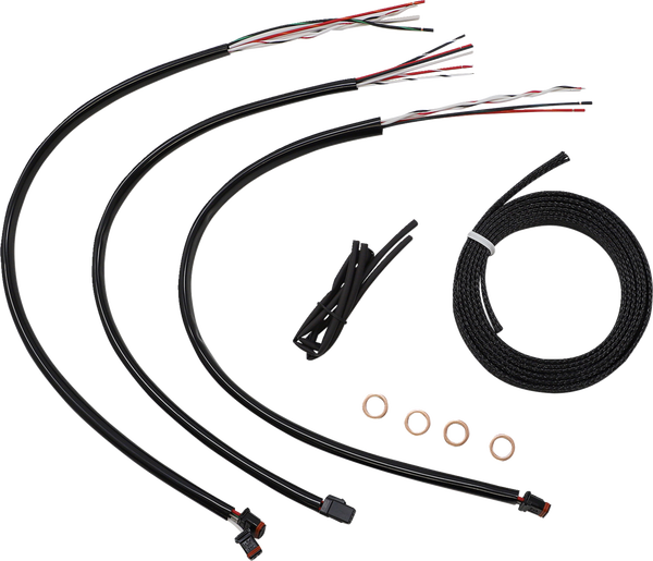 Complete Stainless Braided Handlebar Cable/brake Line Kit Silver, 1, nordicamoto.ro