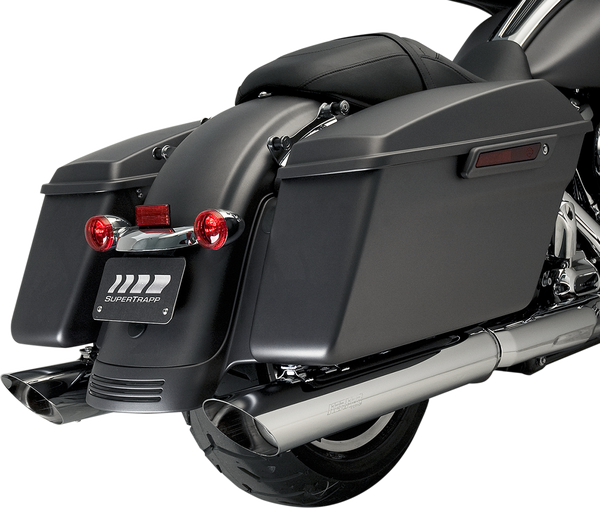 2-1 Muffler Slash-cut Slip-on Chrome Chrome, 1, nordicamoto.ro