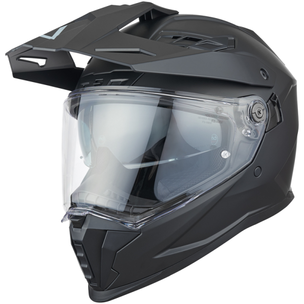 AMOQ AI100 Solid motoros sisak, matt fekete, L méret, 6, nordicamoto.ro