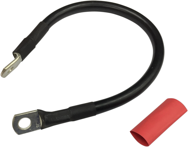 Battery Cable With Optional Shrink Tube Black, 1, nordicamoto.ro