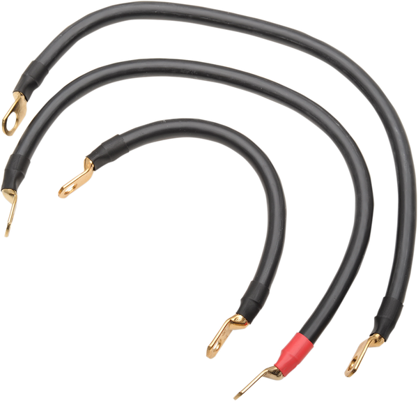 Battery Cable Kit Black, 1, nordicamoto.ro