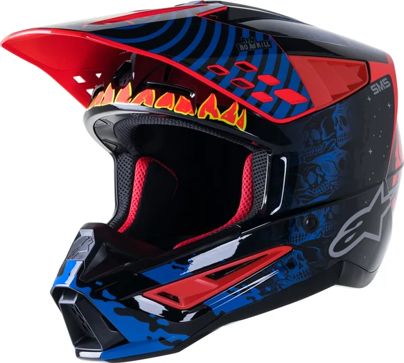 Casca Alpinestars SM5 Solar Flare Blue/Red XL, 1, nordicamoto.ro