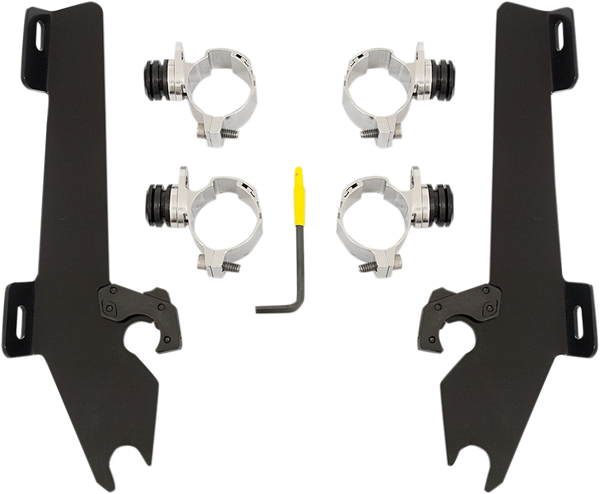 Fats/slim Windshield Trigger-lock Complete Mount Kit Black, 2, nordicamoto.ro