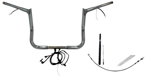 Plug & Play Ez Install 1-1/4(r) Pointed Top Handlebar Kit Silver, 2, nordicamoto.ro