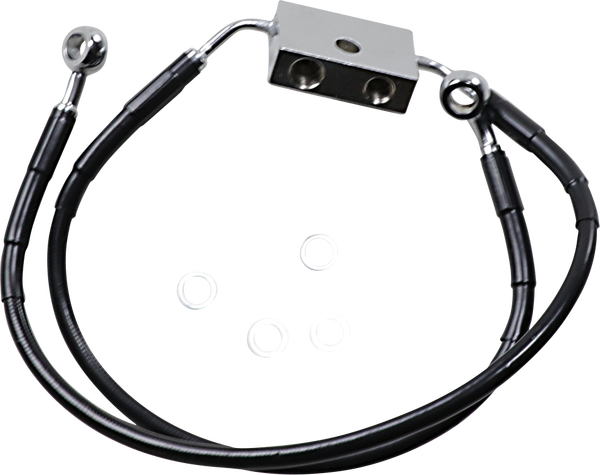Stainless Steel Brake Line Kit Black, 1, nordicamoto.ro