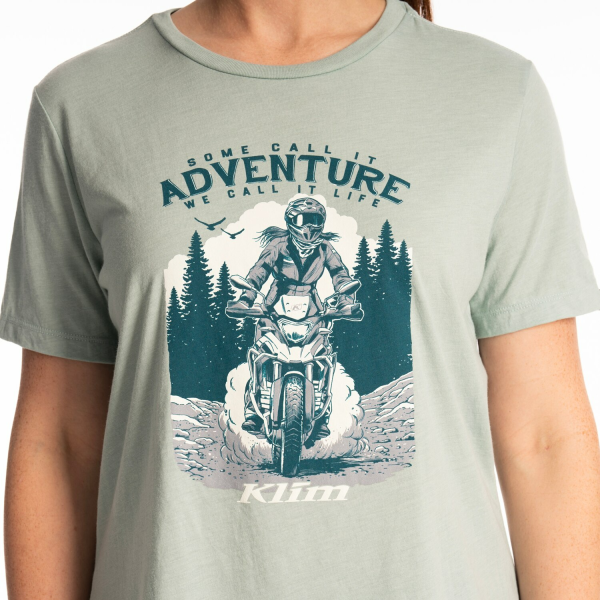 Tricou Dama Klim Adventure Tri-blend Dusty Blue - Deep Lagoon, 3, nordicamoto.ro