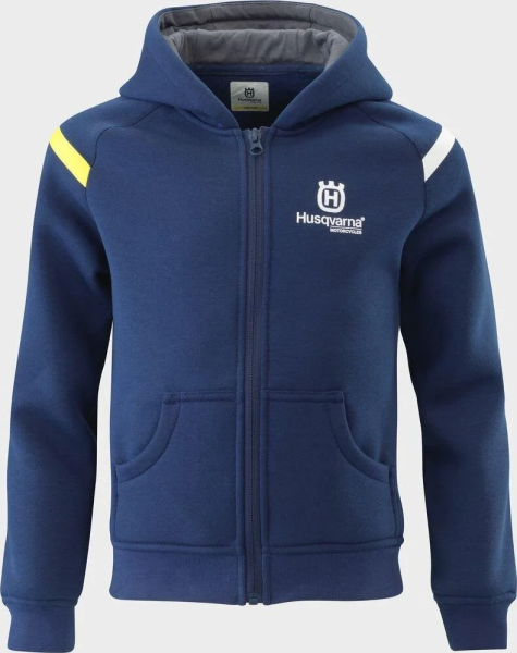 Husqvarna Team Blue gyerek kapucnis pulóver 152/10–12 éves korosztálynak, 1, nordicamoto.ro
