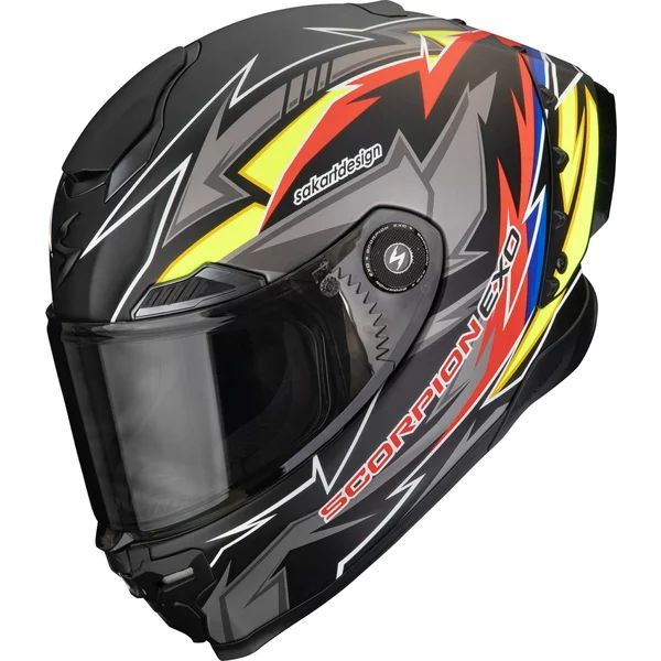 Casca integrala sport SCORPION EXO-RACE AIR MOVE ON L Negru/Albastru/Portocaliu, 1, nordicamoto.ro