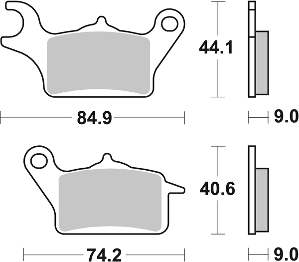 Hf Street Ceramic Organic Brake Pads, 1, nordicamoto.ro