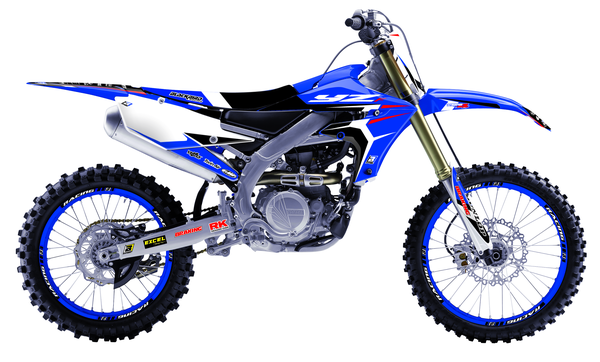 Graphics Kit With Seat Cover Black, Blue, White, 3, nordicamoto.ro