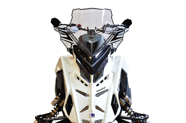 Powermadd Windshield Polaris Matryx Mid (18") Clear w/Black Graphics, 1, nordicamoto.ro