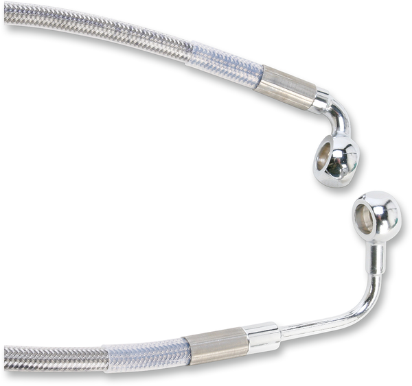 Stainless Steel Brake Line Kit Silver, Clear-coated, 2, nordicamoto.ro