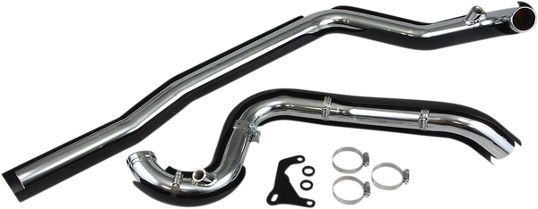 True Dual Headpipes Black, 2, nordicamoto.ro