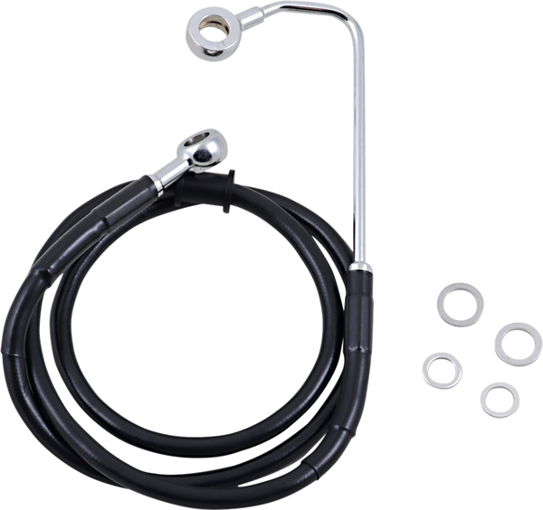 Extended Length Stainless Steel Brake Line Black, Vinyl Coated Oversize [+152 mm (6'')], 1, nordicamoto.ro