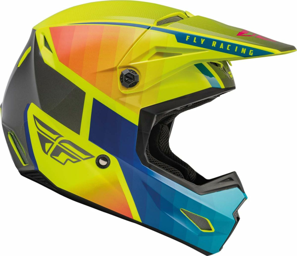 Casca Fly ECE Kinetic Drift kék/sárga/szénszürke S méretű bukósisak, 4, nordicamoto.ro
