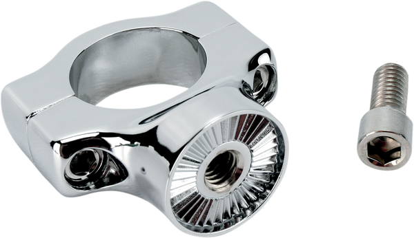 Side-mount License Plate Mount Clamp Chrome, 1, nordicamoto.ro
