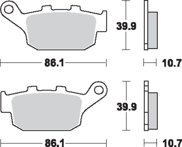 Ls Street Excel Sintered Rear Brake Pads, 1, nordicamoto.ro