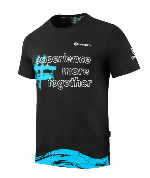 CFMOTO ROMANIA „EXPERIENCE MORE TOGETHER” póló, fekete/kék, 1, nordicamoto.ro
