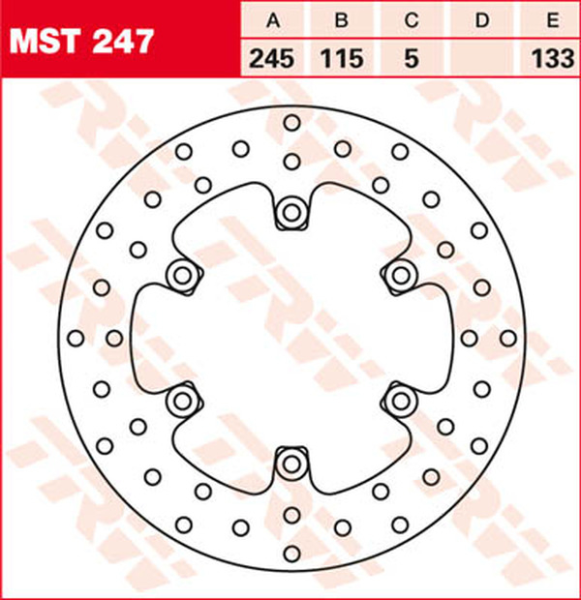 Round Fixed Brake Rotor 220-250mm Steel, 1, nordicamoto.ro
