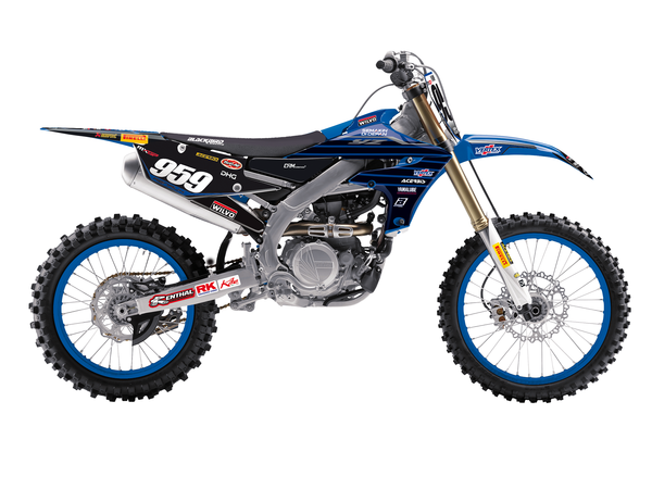 Blackbird Racing Replica Factory Team Yamaha 2022 Graphics Kit With Seat Cover Black, Blue, 1, nordicamoto.ro
