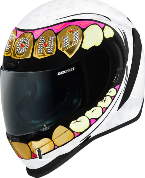 Casca Icon Airform™ Grillz Black/Gold/Pink/White S, 1, nordicamoto.ro