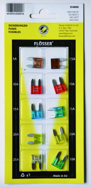 Plug-in Fuses Blistercards, 1, nordicamoto.ro