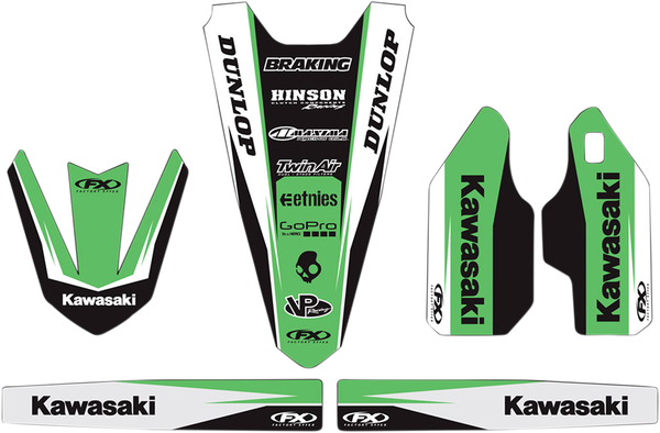Trim Kit Graphics Black, Green, White, 1, nordicamoto.ro
