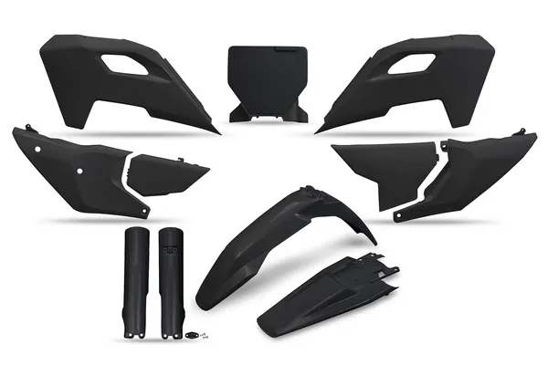 Karosszériakészlet Husqvarna-hoz, fekete, 1, nordicamoto.ro