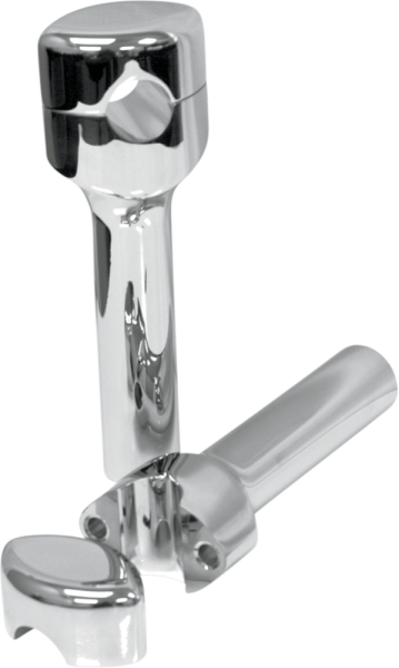 Hefty Handlebar Riser For 1-1/4(r) Handlebars Silver, 2, nordicamoto.ro