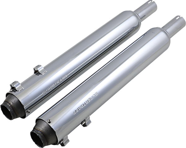 Super Elite 3-1/2(r) Slip-on Mufflers Chrome, 1, nordicamoto.ro