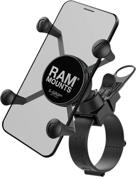 X-grip® telefon tartó Ez-strap sínre rögzíthető, fekete, 1, nordicamoto.ro