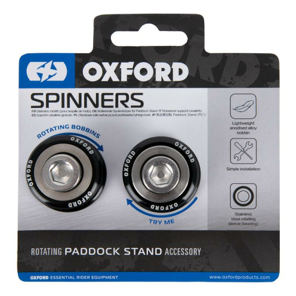 Oxford Spinners M8 Negru 1,25 hosszabbított csapok, 1, nordicamoto.ro