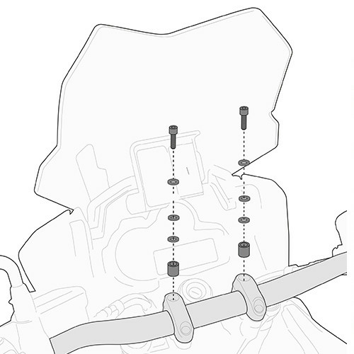 Kappa Smart Bar rögzítőkészlet a Yamaha MT-07 Tracer '16–'19 modellhez, 1, nordicamoto.ro