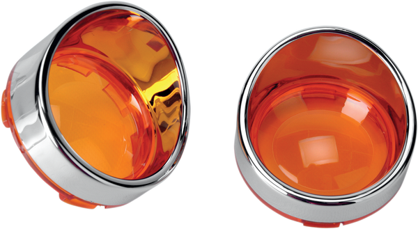 Visor-style Bezel And Lens For Deuce-style Turn Signals Chrome, 1, nordicamoto.ro
