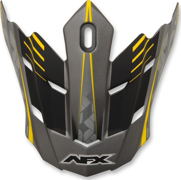 Fx-17 Factor Visor Peak Matte Frost Gray/yellow Black, Gray, Yellow ONE SIZE, 1, nordicamoto.ro