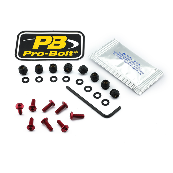 Screen Bolt Aluminium Red, 1, nordicamoto.ro
