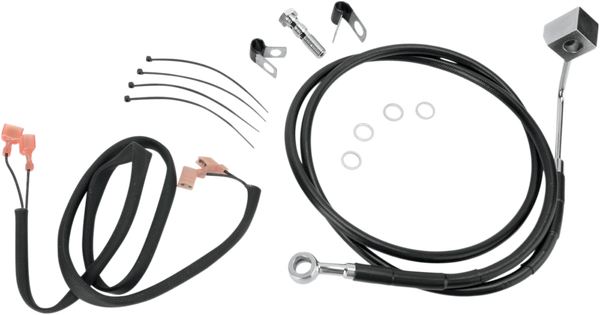 Stainless Steel Brake Line Kit Black, 2, nordicamoto.ro