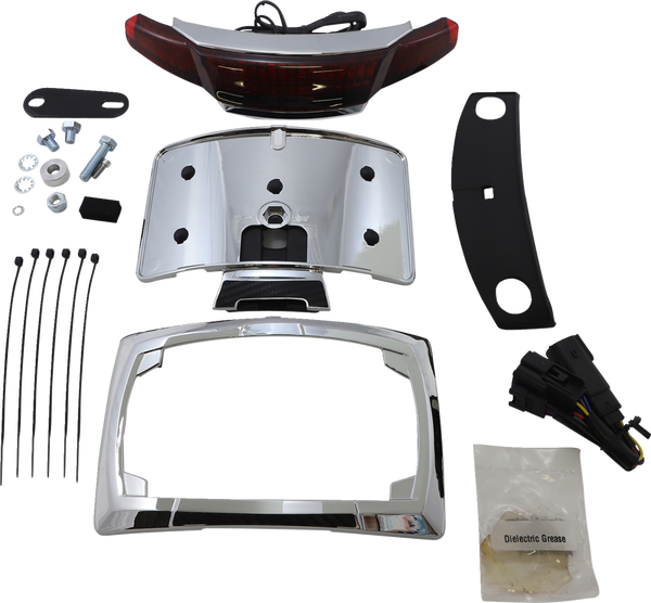 Taillight And License Plate Mount Chrome, 1, nordicamoto.ro
