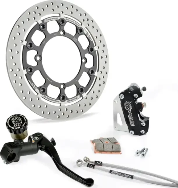 Supermoto versenykészlet, fekete–rozsdamentes acél, 1, nordicamoto.ro