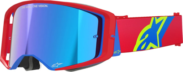 Alpinestars Supertech Corp Abs Vision védőszemüveg, piros/kék, EGY MÉRET MINDENKINEK, 1, nordicamoto.ro